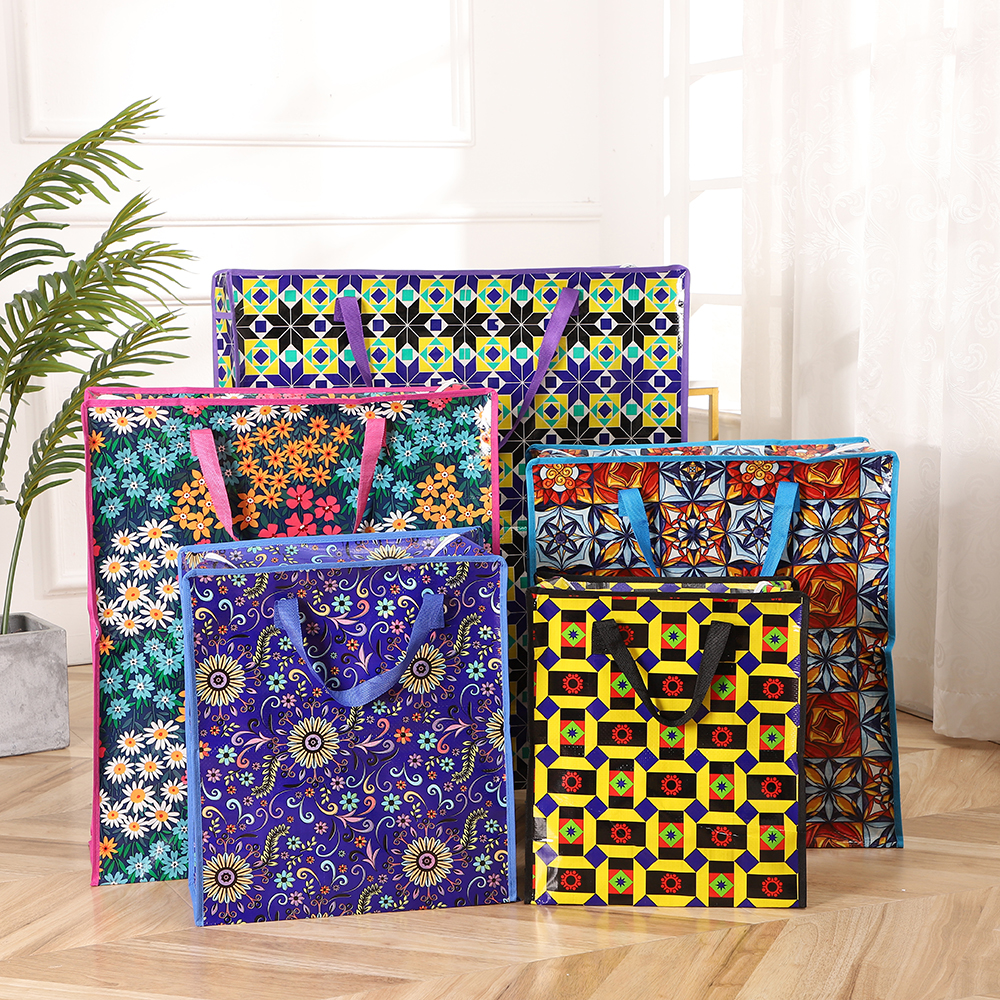 Waterproof moisture-proof woven bag storage moving duffel bag large capacity quilt tote bag manufacturers wholesale thumbnail