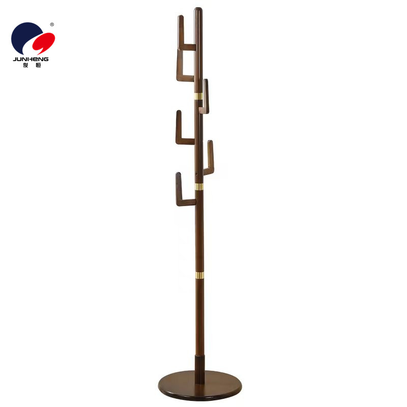 Hanger pole, bedroom hanging hanger, floor-standing solid wood coat rack, modern simple and multi-functional bag rack, clothes rack pic 6