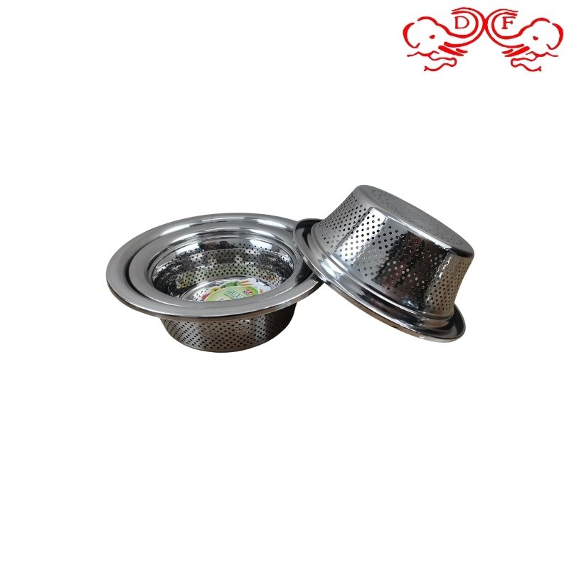 DF99009 Stainless steel rice washing sieve Thickened non-magnetic European-style rice sieve Wide edge multi-purpose rice sieve multi-functional dense hole water filter basket DF Trading House pic 3