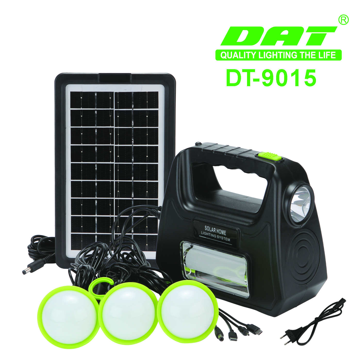 DT-9015太阳能照明小系统可充电野营灯带usb线便携式户外照明LED灯详情图1