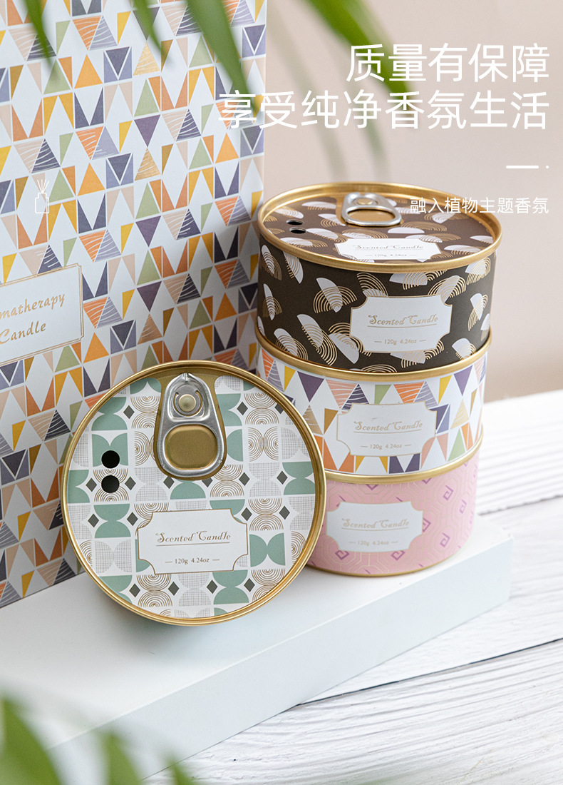 香薰蜡烛生日婚礼伴手礼创意植物大豆蜡无烟香氛除味熏香礼盒批发详情7