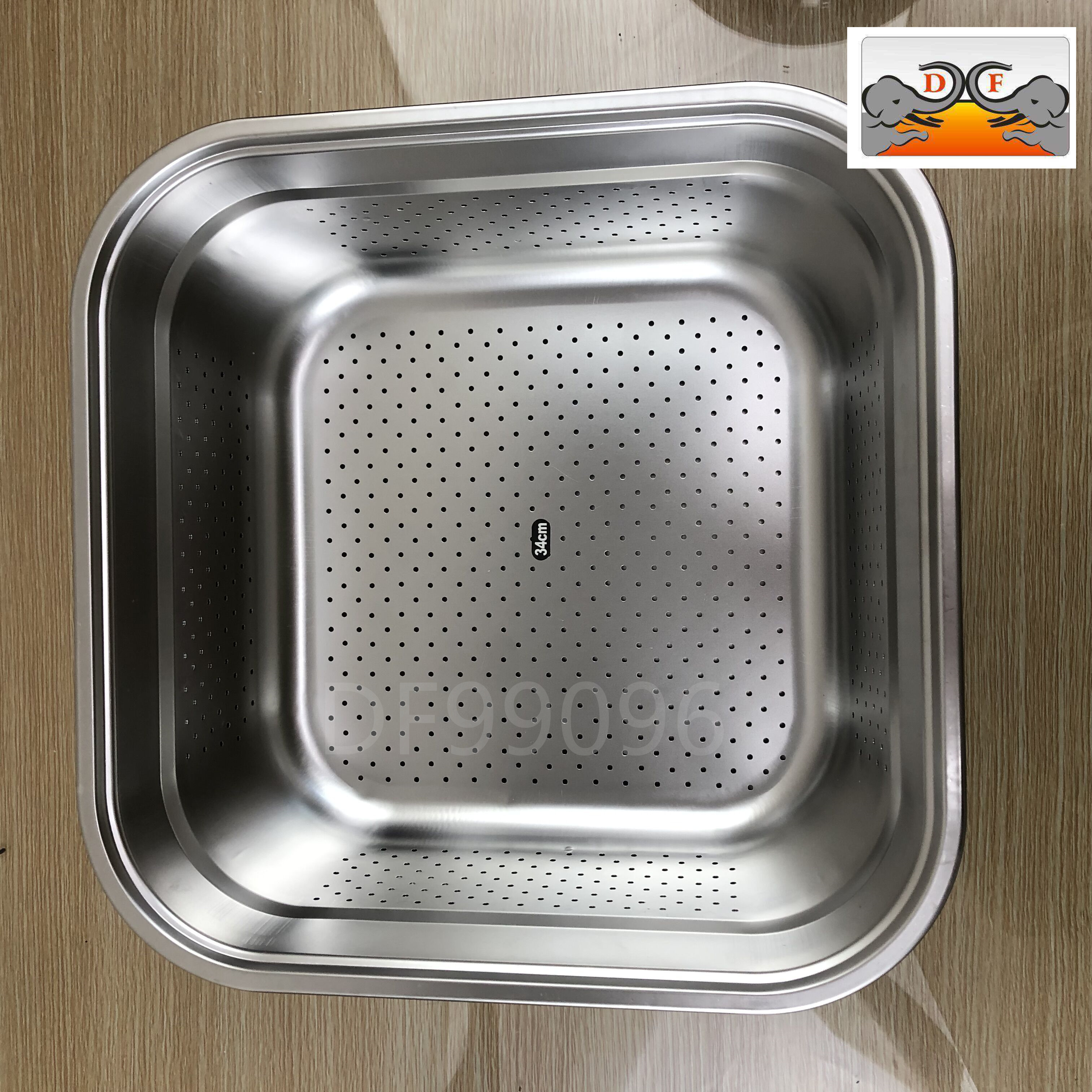 DF99096不锈钢盆 方形米筛 密孔漏盆加耳洗米筛果盆DF Trading House 详情4