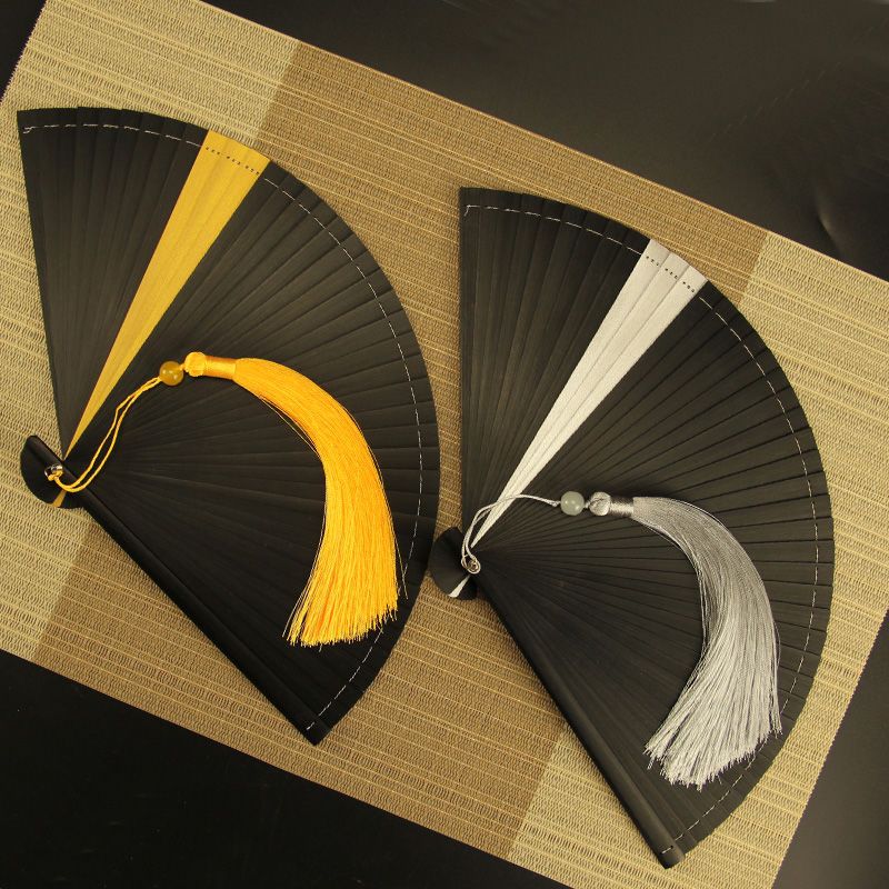 16Cm Matte Paint All Bamboo Color Folding Fan Hanfu Cheongsam Catwalk Dance Easy To Open And Close Summer Exquisite Gifts Folding Fan Classical Chinese Style Han Fashion Products