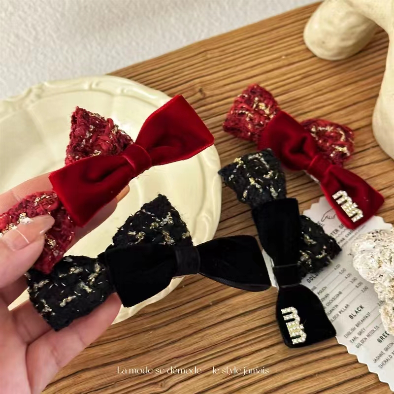 Glitter Bow Accessories Semi-Finished Bow Accessories ins Bow shein Bow semi-finished hair accessories