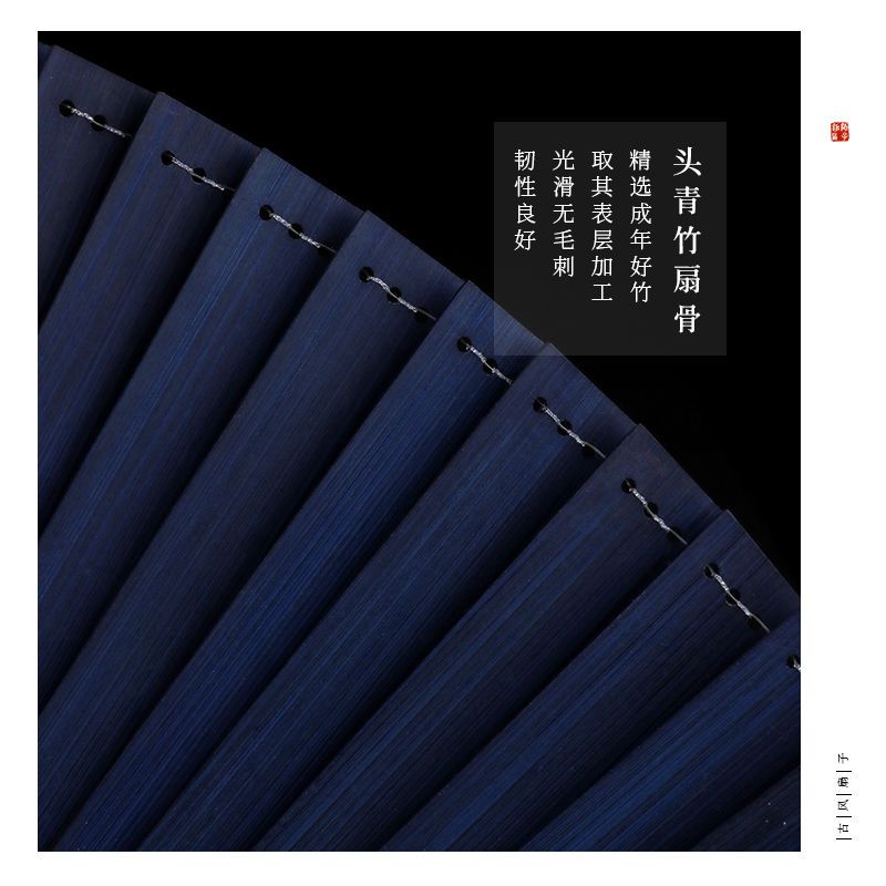 16Cm Mini Full Bamboo Fan Ladies Full Bamboo Fan Chinese Style Full Bamboo Fan Retro Style Hanfu Qipao Catwalk Dance Easy Opening And Closing Summer Gift Small Fan undefined