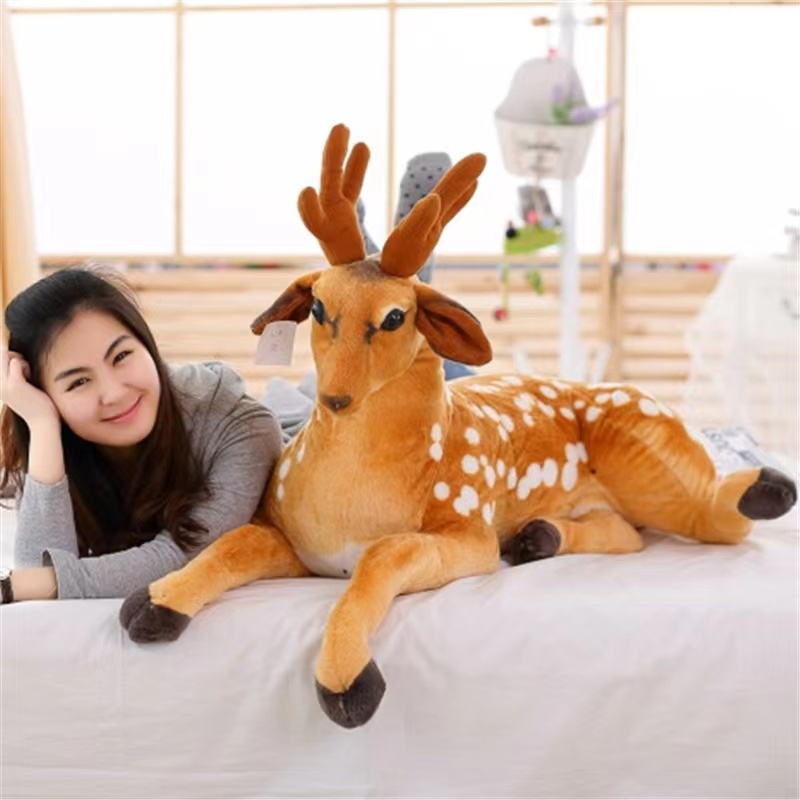 Artificial Animal Sika Deer Doll Party Deer Plush Toy Children's Doll Birthday Gift Girl