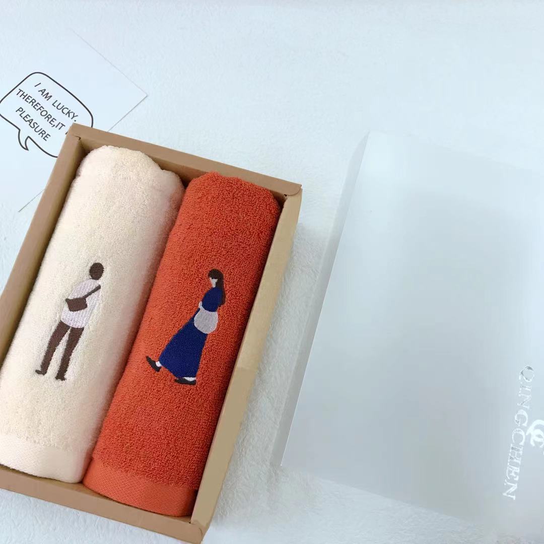 Yiqingchen Gift Towel Gift Box, pure cotton absorbent, special for couples to wash their faces, wedding souvenir gift, fashionable for men and women, soft and non-shedding, factory wholesale pic 12