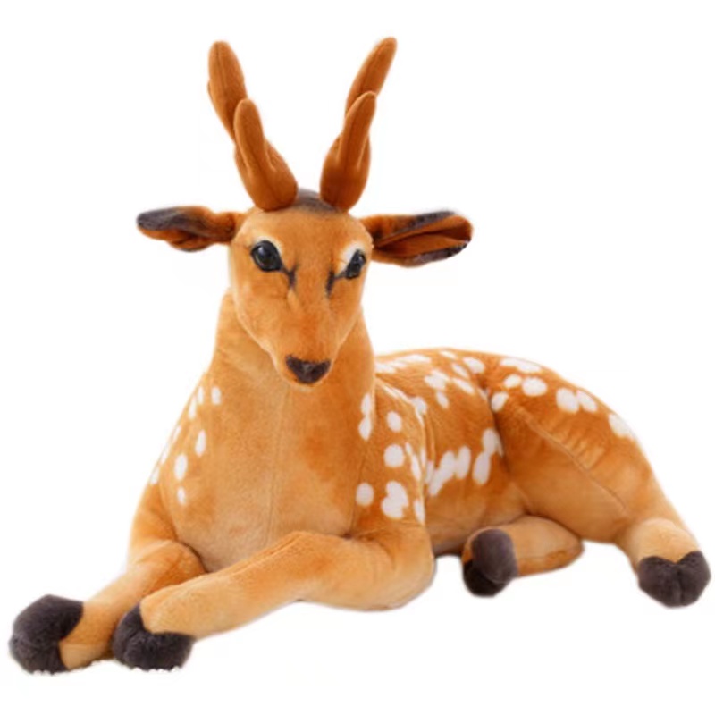 Artificial Animal Sika Deer Doll Party Deer Plush Toy Children's Doll Birthday Gift Girl Item Picture
