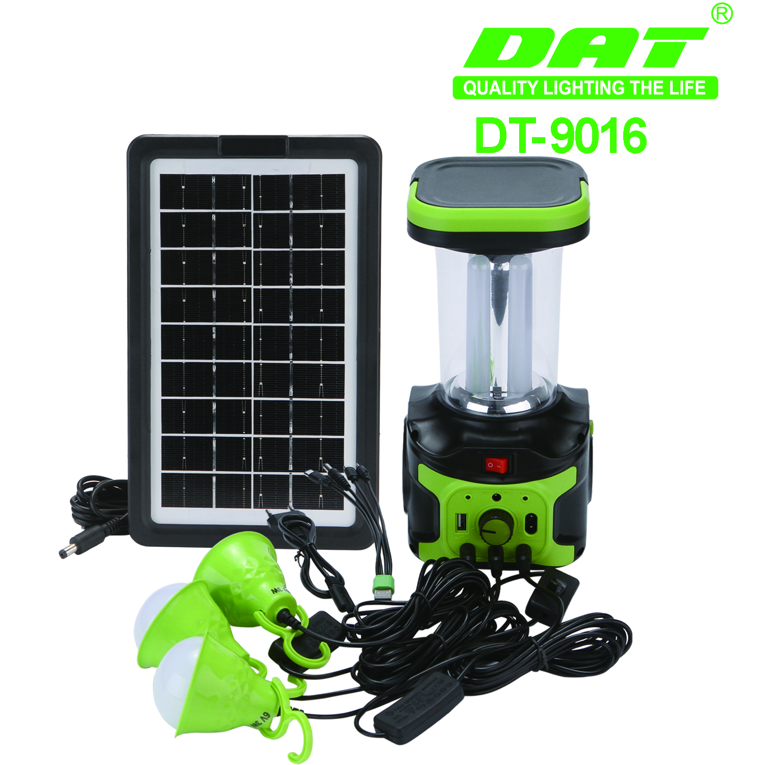 DT-9016太阳能照明小系统便携式户外照明LED灯可应急充电野营灯详情图1