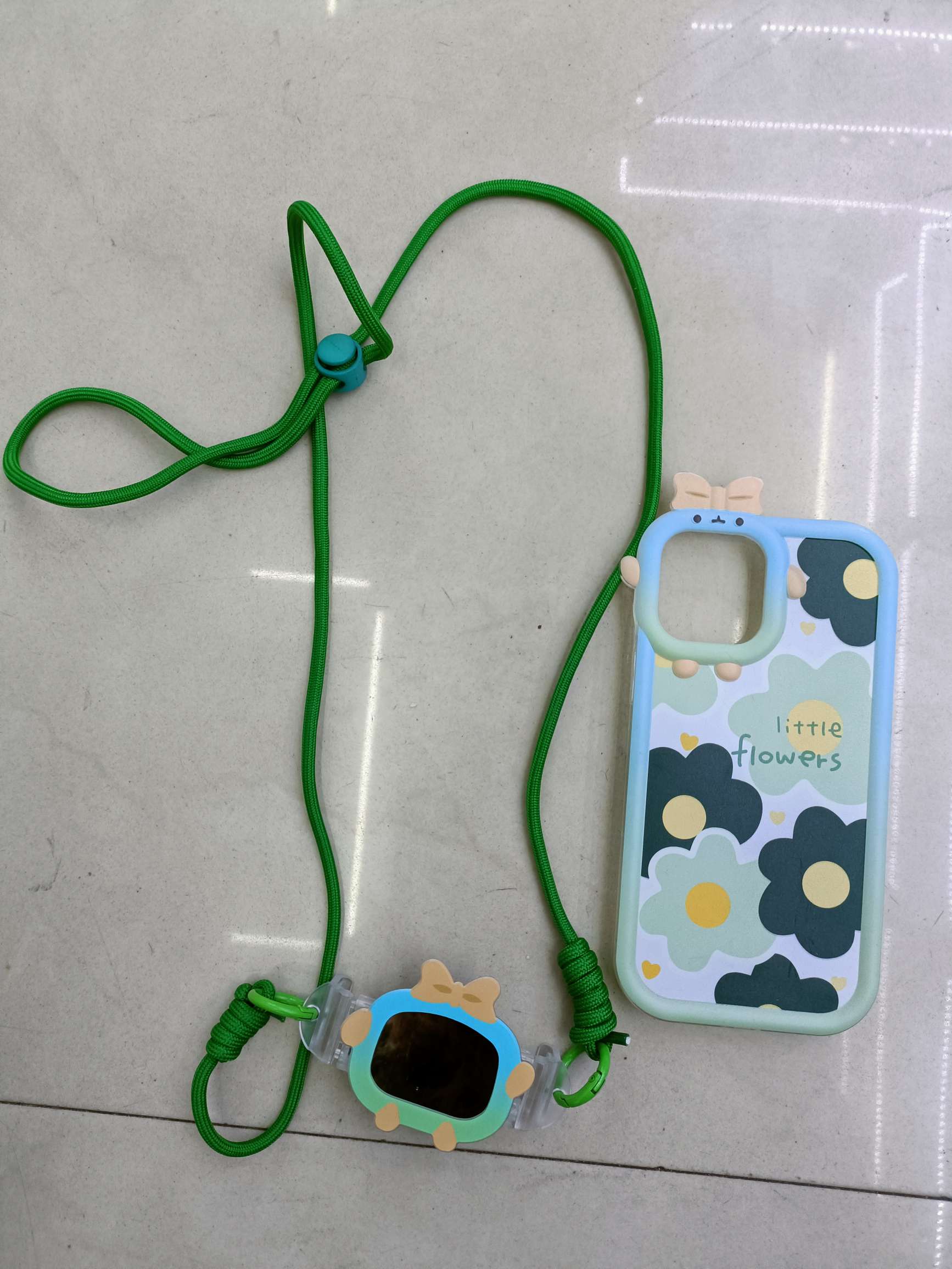Print phone case with phone clip lanyard