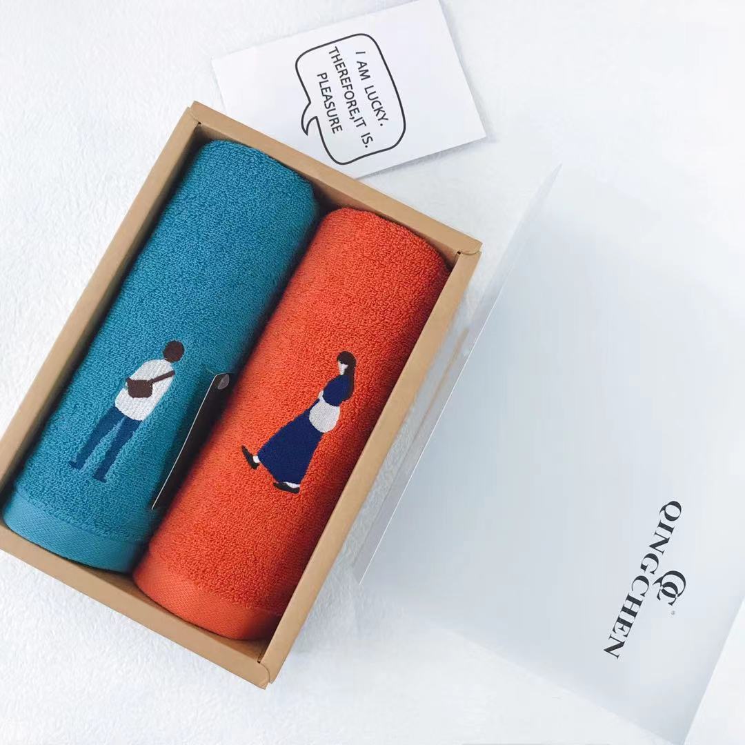 Yiqingchen Gift Towel Gift Box, pure cotton absorbent, special for couples to wash their faces, wedding souvenir gift, fashionable for men and women, soft and non-shedding, factory wholesale pic 11