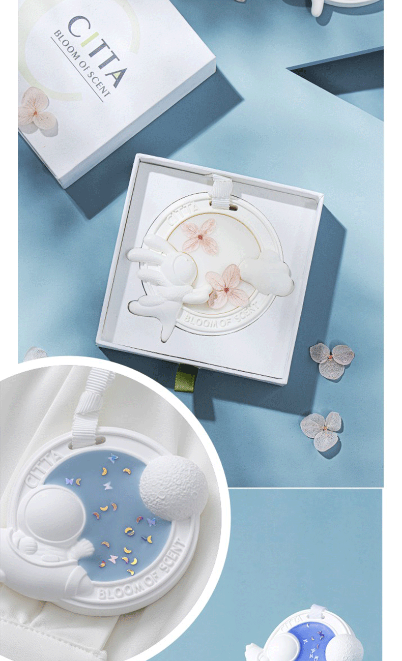 工厂定制宇宙石膏香薰蜡片创意宇航员香片卧室衣柜香挂香氛除味现货批发详情17