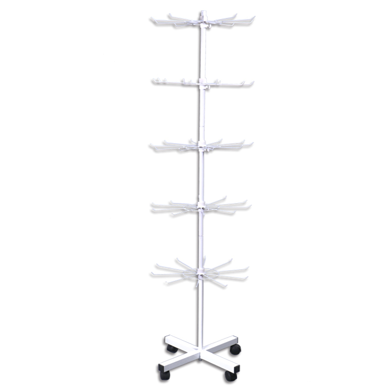 Rotating Shelf Floor Stand Socks Stand Activity Five-Layer Jewelry Display Stand Metal Promotional Hook Display Stand Can Fish Display Stand Item Picture