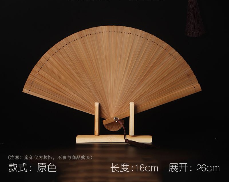 16Cm Mini Full Bamboo Fan Ladies Full Bamboo Fan Chinese Style Full Bamboo Fan Retro Style Hanfu Qipao Catwalk Dance Easy Opening And Closing Summer Gift Small Fan full figure