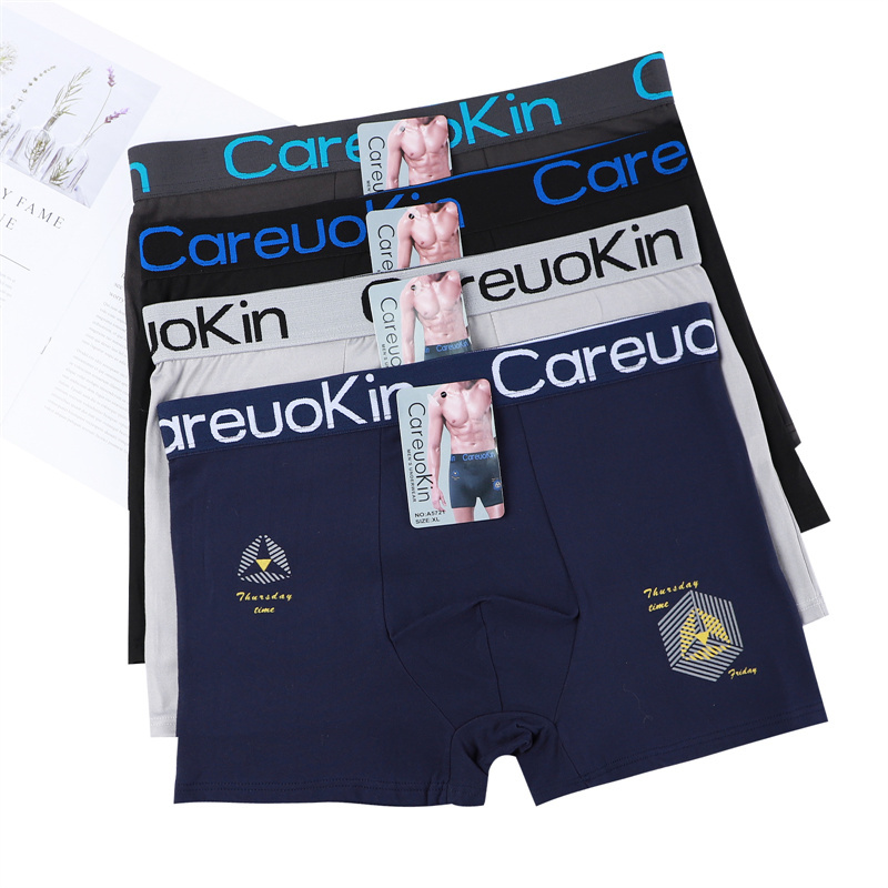 A5721 New Men's Underwear Milk Silk Men's Underwear Boys Boxer Shorts Youth Printed Breathable Underwear Wholesale