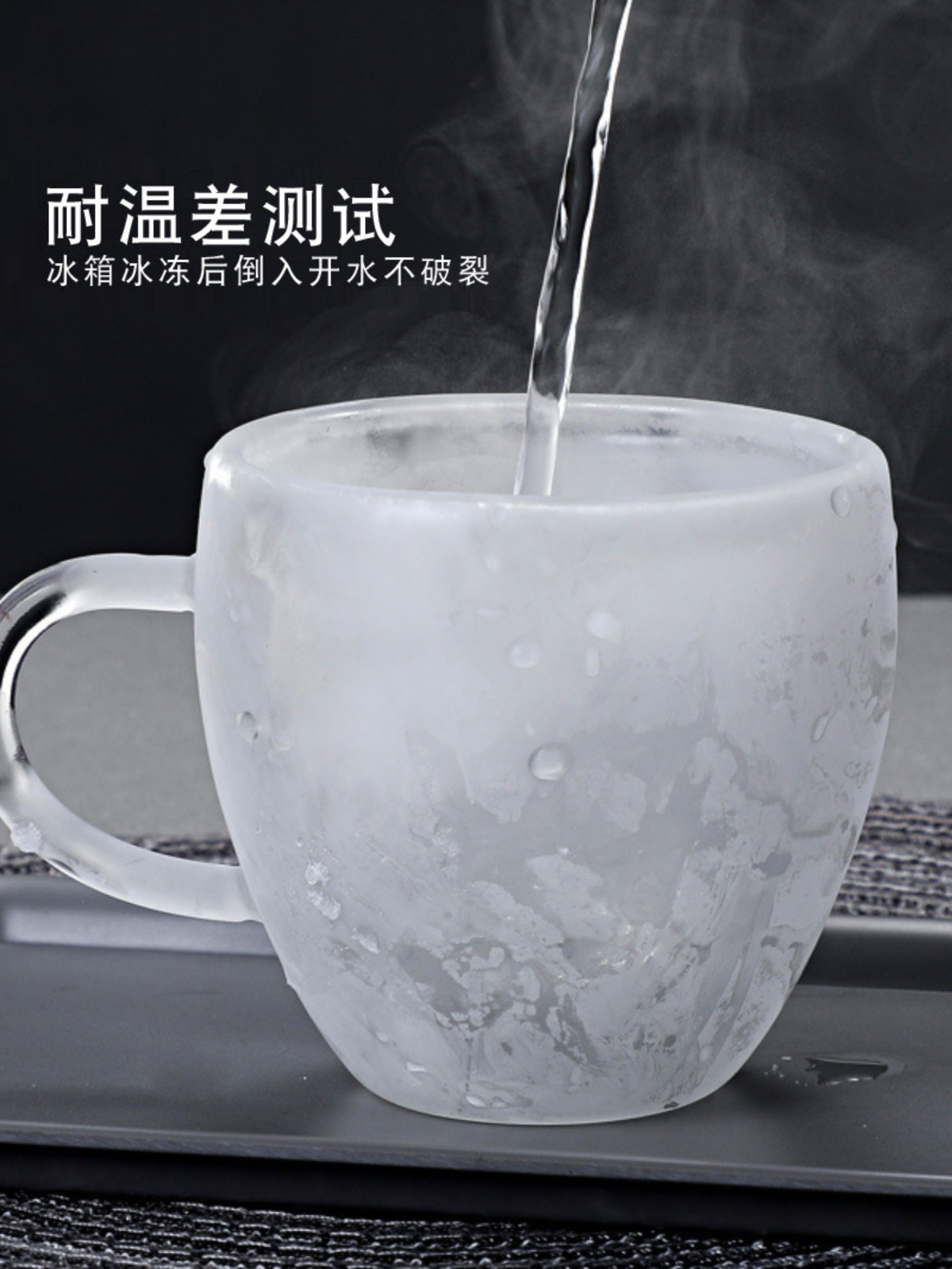 Creative Double Layer High Borosilicate Glass Milk Cup Couples Heart-Shaped Coffee Cup Home Milk Tea Juice Cup With Handle 150Ml Application Scenario