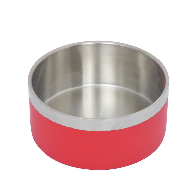 Stainless steel pet bowls, dog food bowls, anti-knock and anti-slip cat food bowls, large and small dog drinking bowls, durable pet supplies pic 9