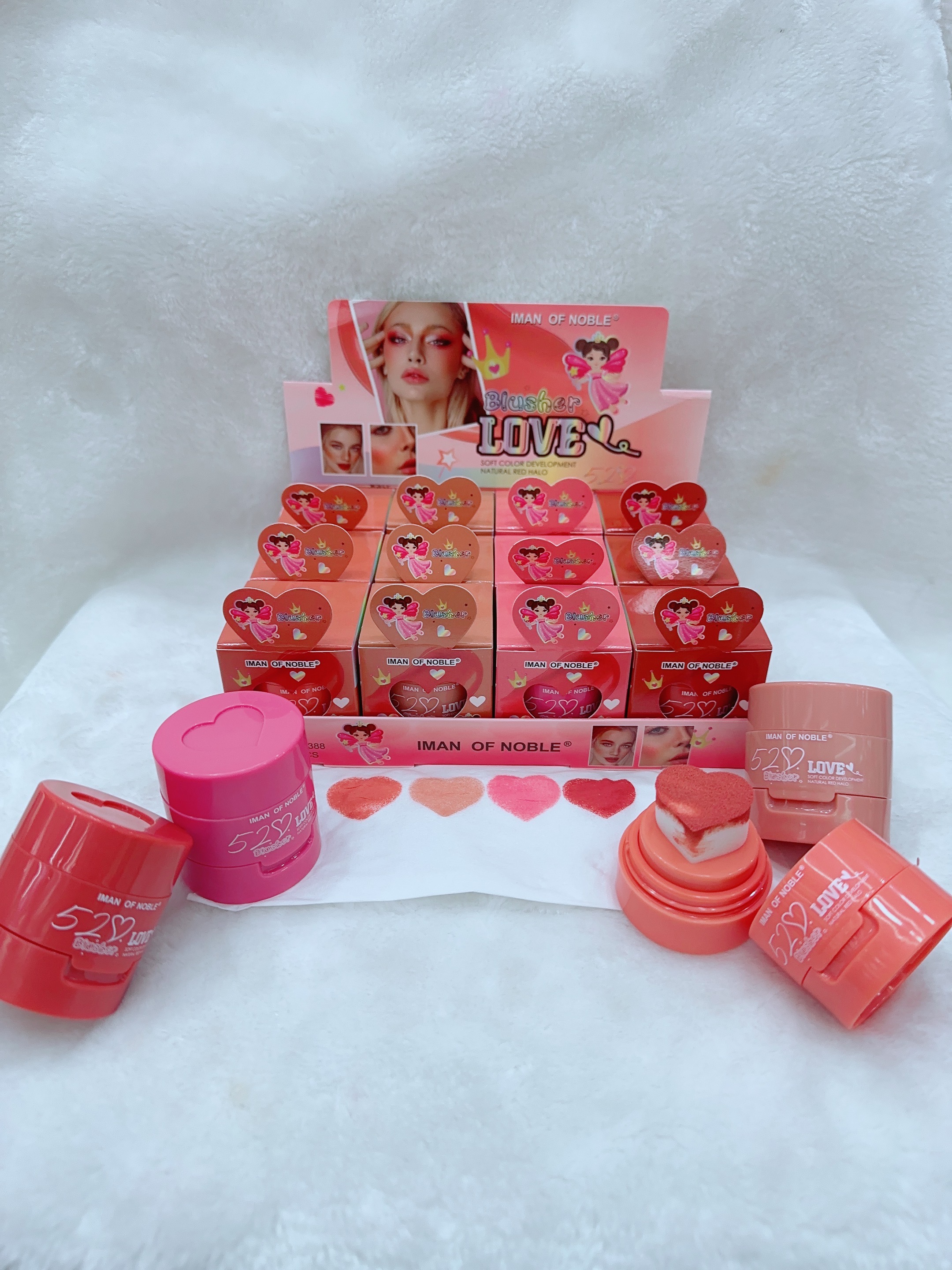 IMAN OF NOBLE new Liquid Blush High appearance Level Sweet Tender 520 Heart Seal Blush Plain white natural clear no powder, full of vitality low saturation