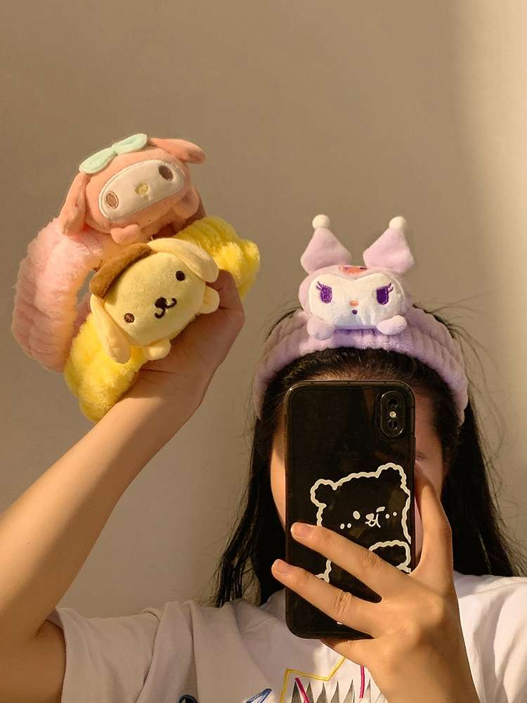 Cartoon Kulomi, Laurel Dog, Melody Sanrio Face Wash And Hair Band Four Colors details Picture