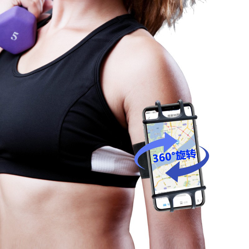 230327 Cycling silicone mobile phone stand Bike can rotate silicone arm with mobile phone stand wrist strap Running sports fitness wrist phone stand