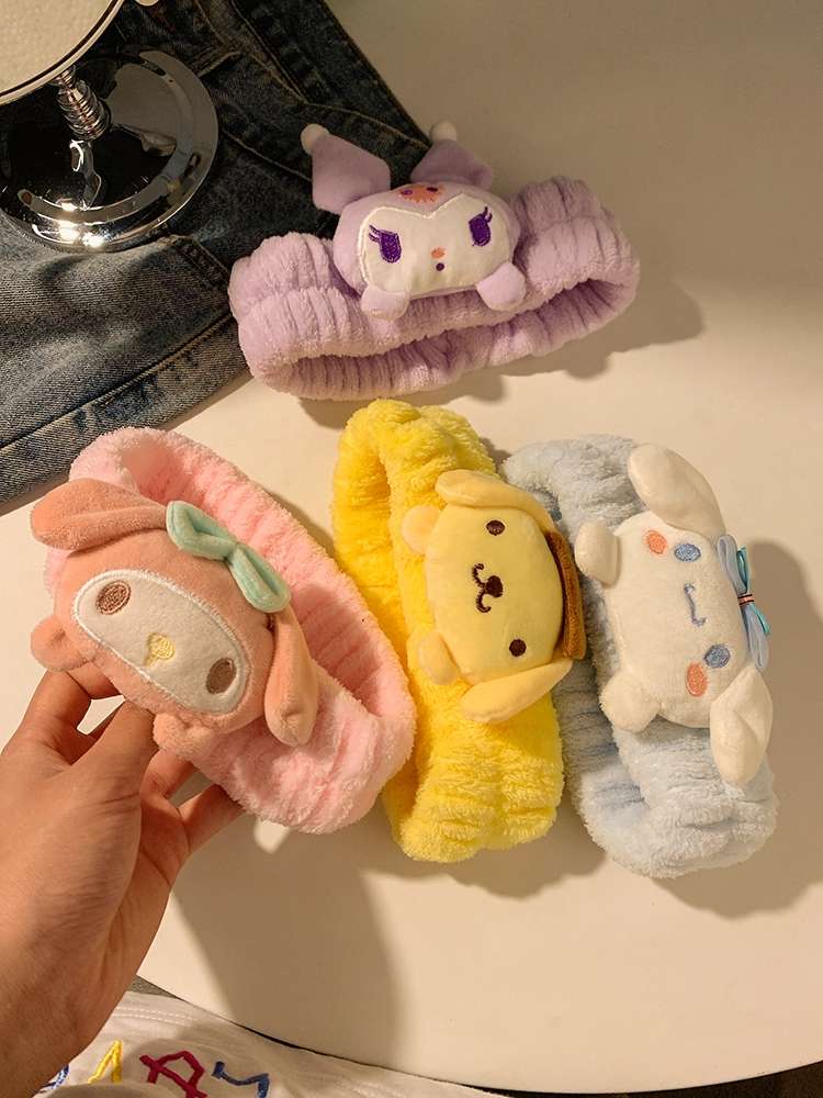 Cartoon Kulomi, Laurel Dog, Melody Sanrio Face Wash And Hair Band Four Colors Specification drawing