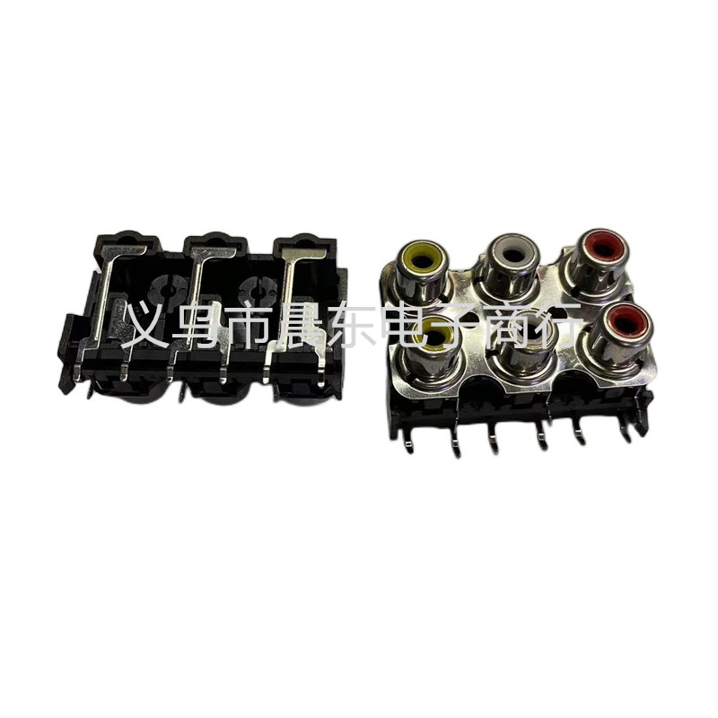 RCA Lotus socket RCA-613PB six-hole RCA Lotus socket Multimedia Audio plug Item Picture
