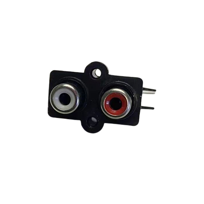 RCA Lotus socket RCA-207 iron horse foot double-hole RCA Lotus socket Multimedia audio socket Item Picture
