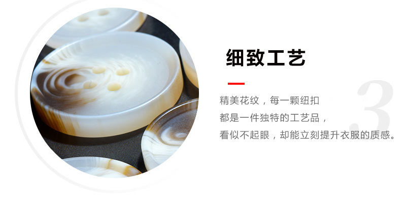 细边哑光树脂钮扣现货厂家批发西装大衣风衣钮扣花纹树脂钮扣厂家详情5