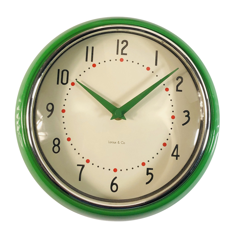创意圆形金属挂钟欧式简约数字时钟客厅卧室装饰钟表详情1