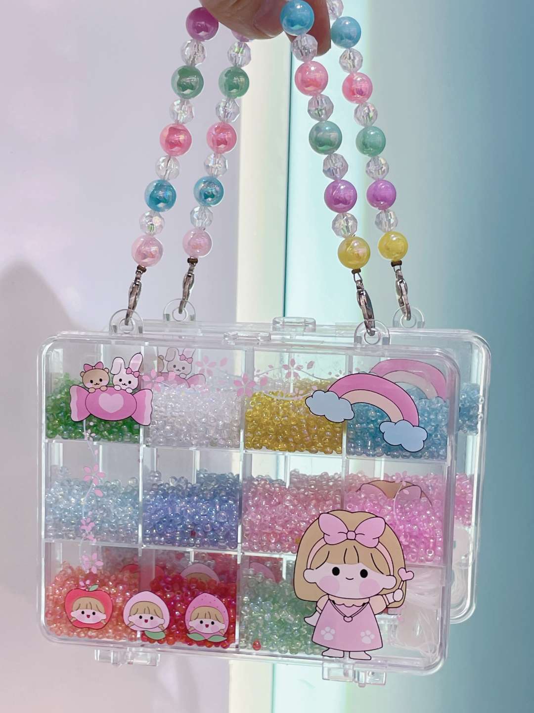 Spring 2023 new children's handmade DIY beaded jewelry necklace bracelet gift box educational toys Specification drawing