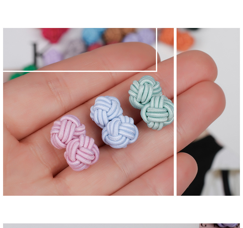 批发弹力双珠手工编织衬衫袖扣双球松紧圆珠盘扣中式服饰纽扣详情6