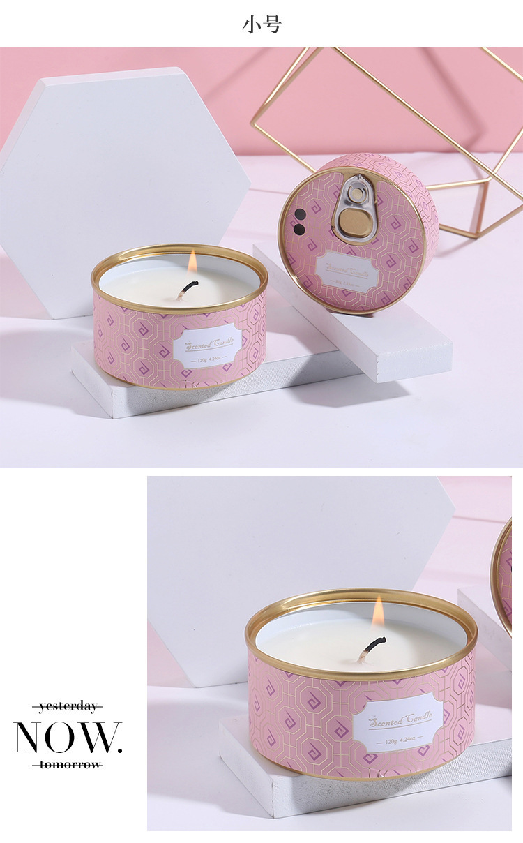 Tinplate cans, scented candles, wedding and birthday gifts, smokeless, fresh and deodorizing candle lamps, soy wax, bedroom scented ornaments pic 7