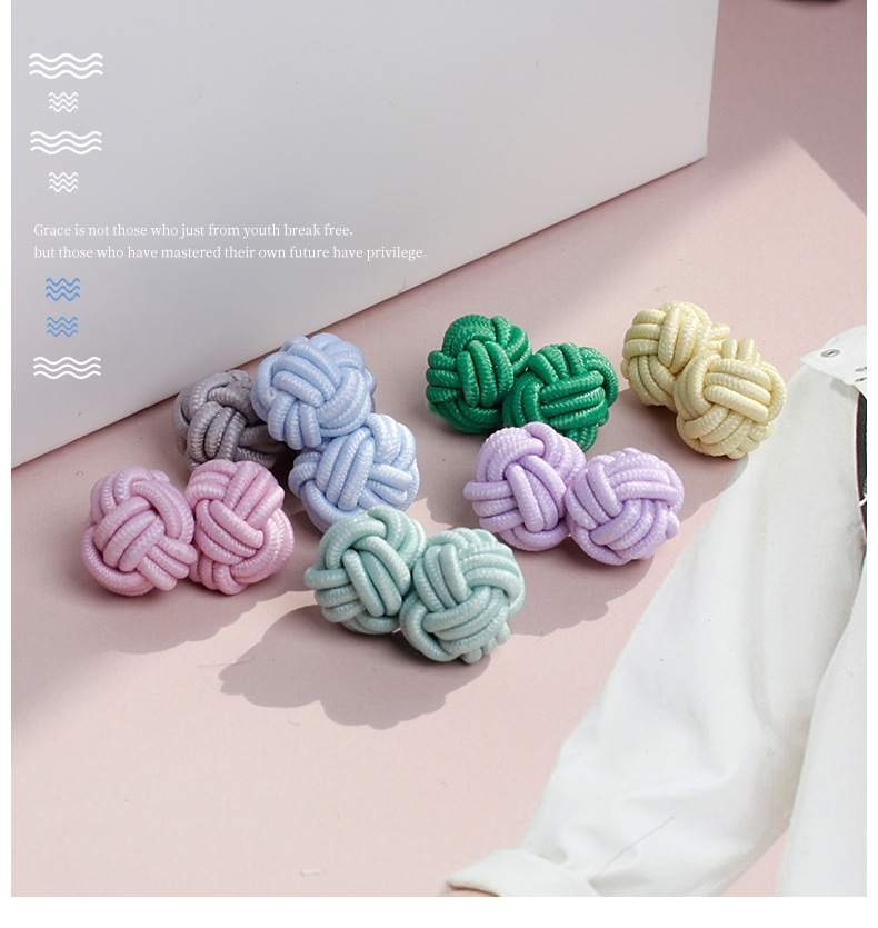 批发弹力双珠手工编织衬衫袖扣双球松紧圆珠盘扣中式服饰纽扣详情7