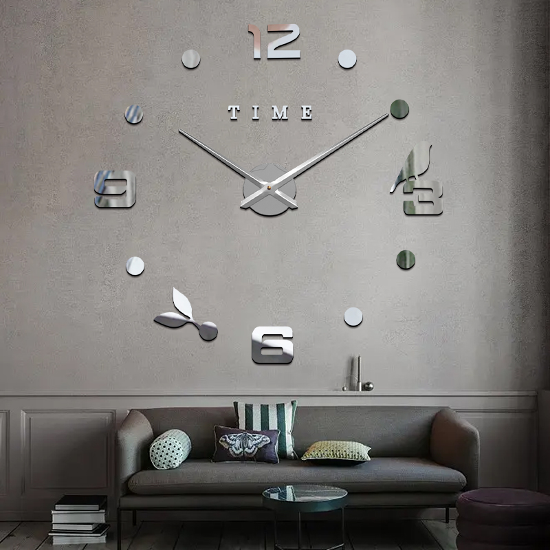Manufacturers Direct Sales Large Size Creative Wall Clock Diy Wall Clock Mirror Wall Clock Mirror Wall Wall Clock Spot Specification drawing
