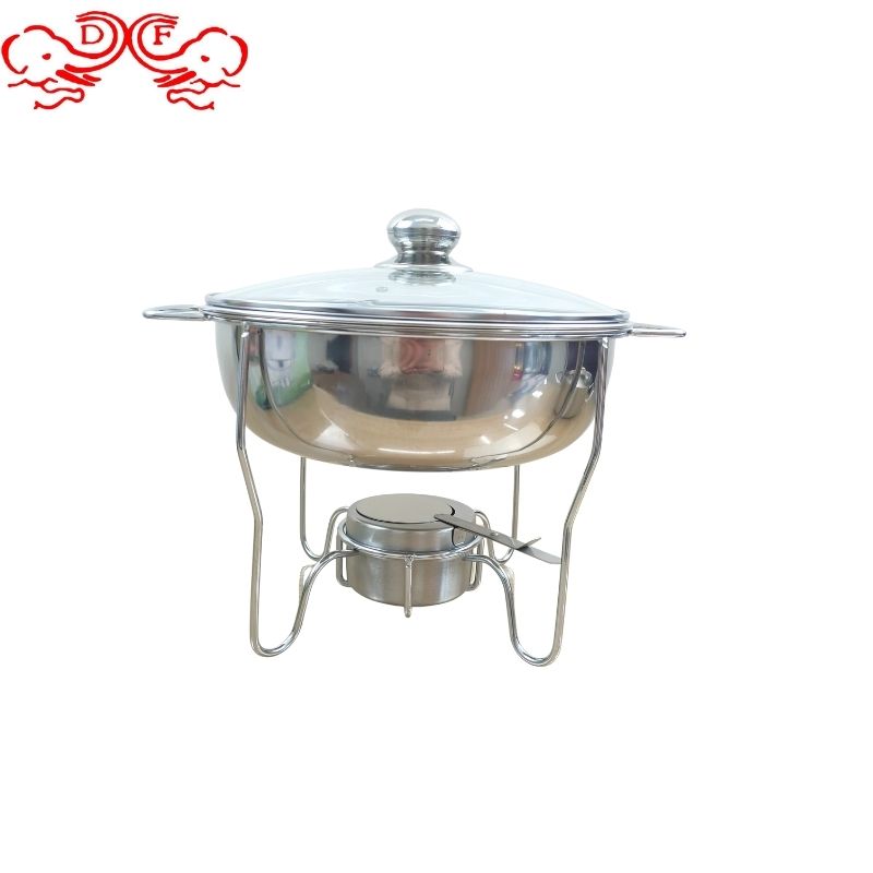 DF99372 Stainless steel alcohol stove household small hot pot Hotel restaurant Buffet stove thermal insulation heating container DF Trading House full figure