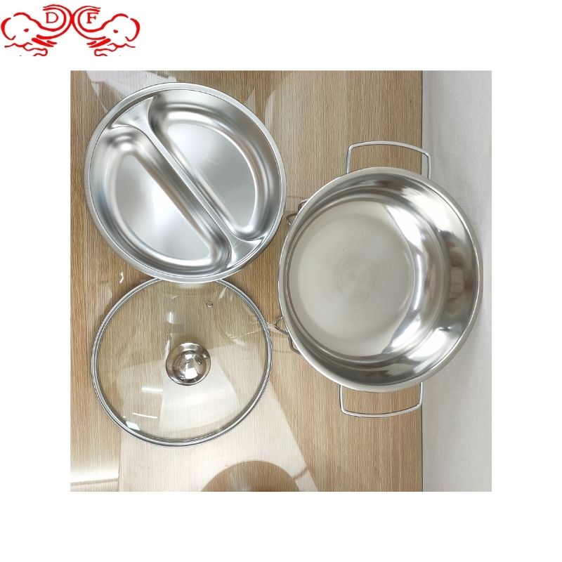 DF99372 Stainless steel alcohol stove household small hot pot Hotel restaurant Buffet stove thermal insulation heating container DF Trading House Specification drawing