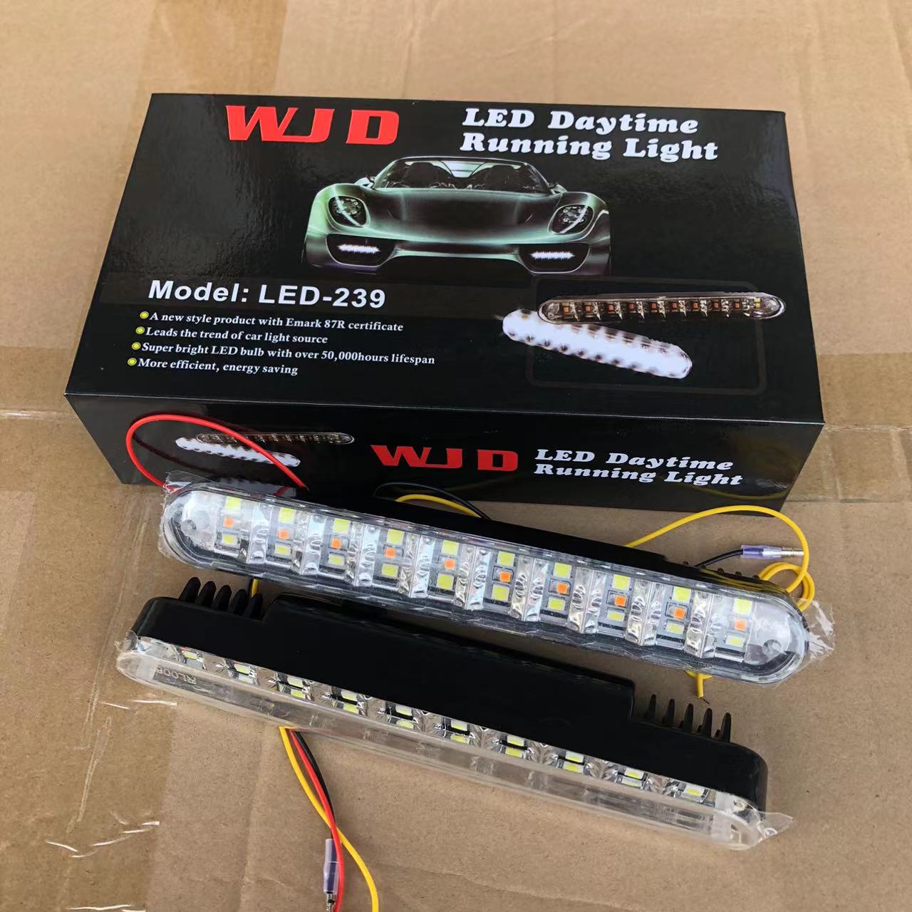 汽车led日间行车灯超亮双光带转向装饰灯WJD外贸款30灯                               详情1