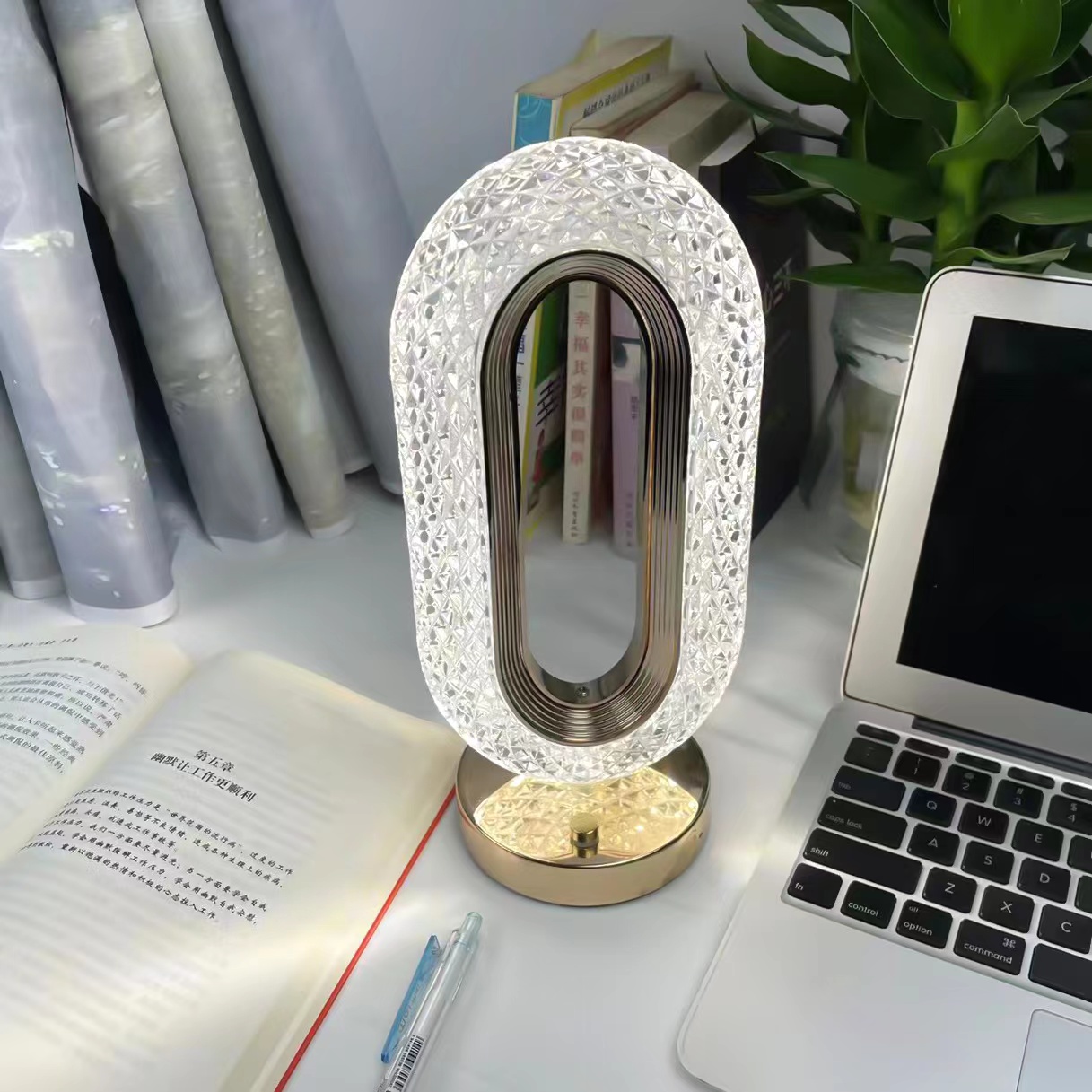 网红LED小夜灯水晶台灯浪漫卧室床头跑道创意氛围装饰灯详情1