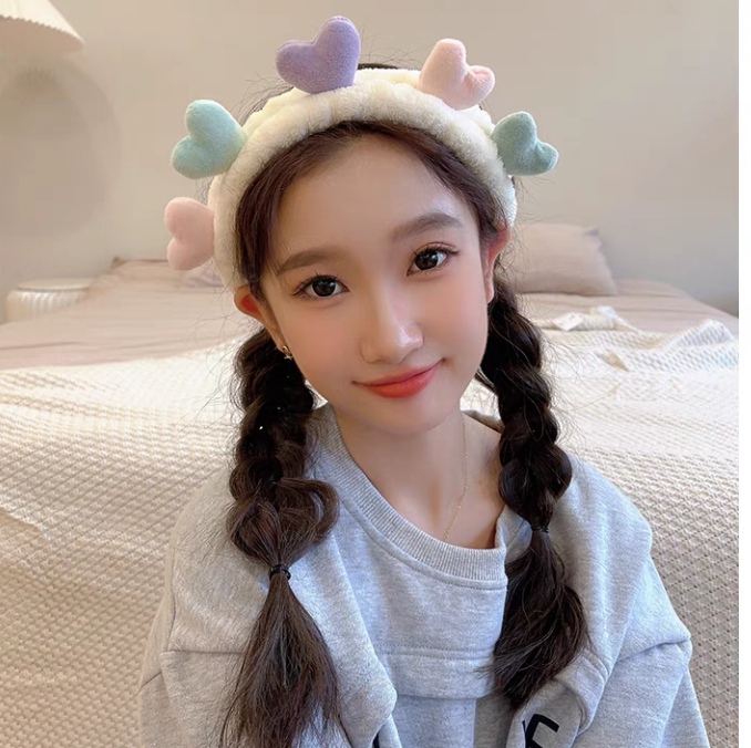 Five Small Love Hair Band Face Wash Hair Band Five Colors details Picture