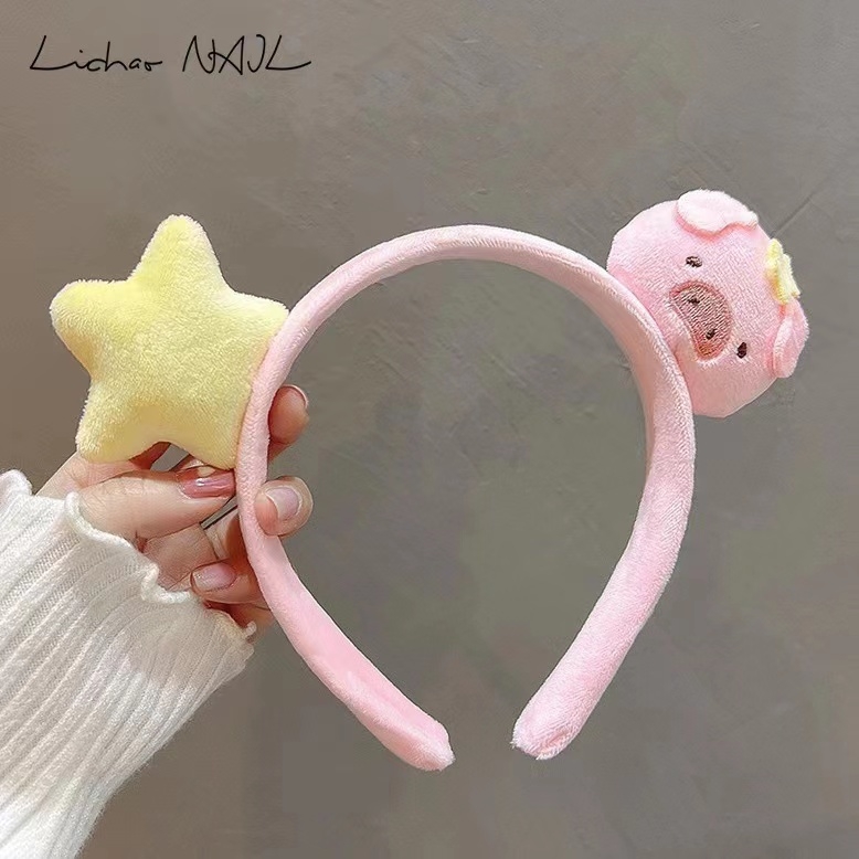 Cute Piglet Five-Pointed Star Headband Specification drawing