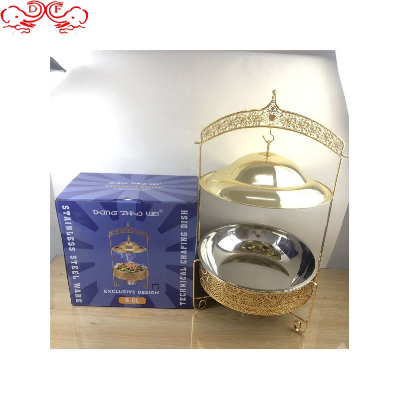 DF99372 Buffet stove thickened hook dinner stove Solid liquid alcohol stove DF Trading House Specification drawing