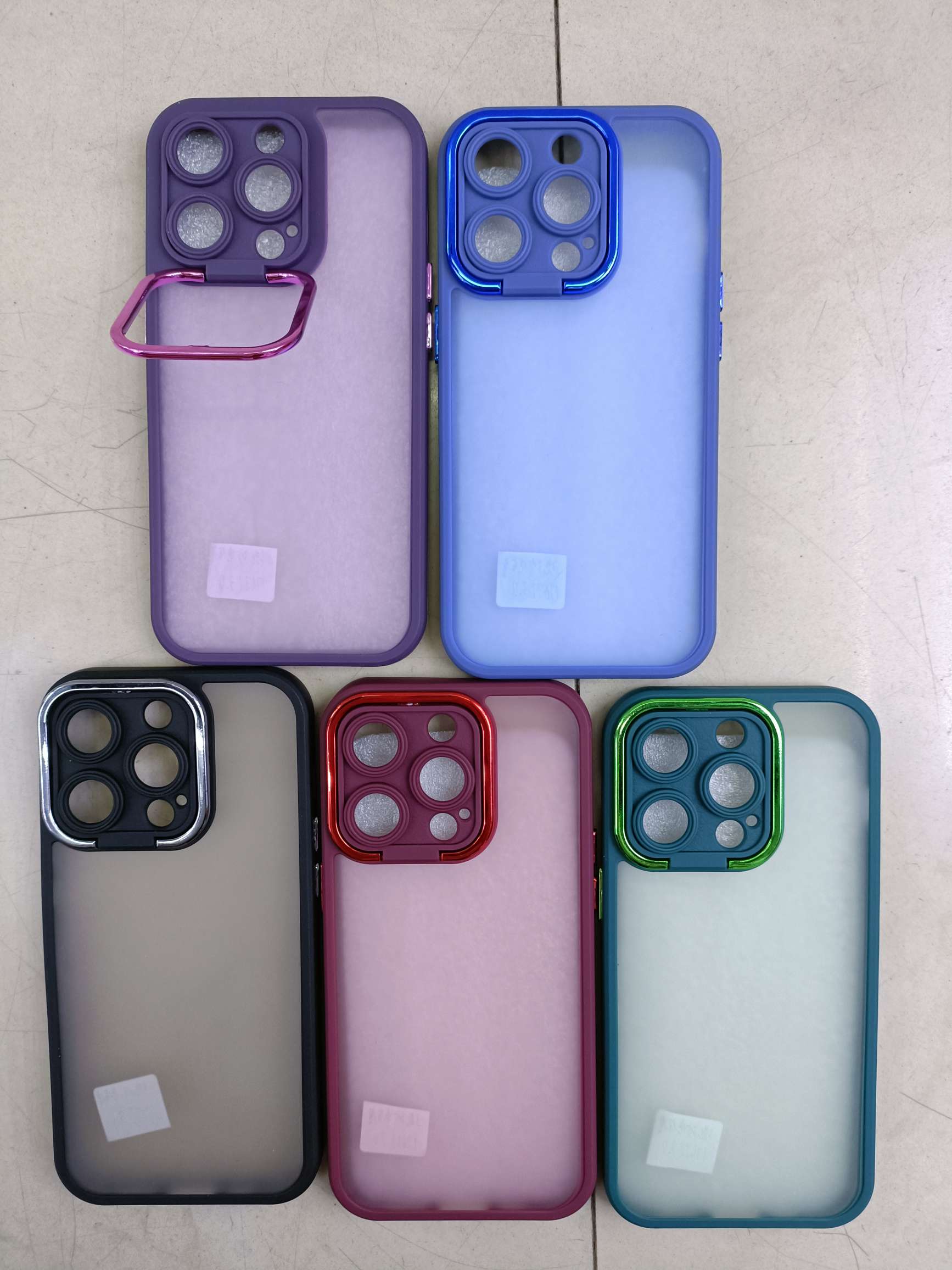Lens holder frosted phone case electroplated frame keys