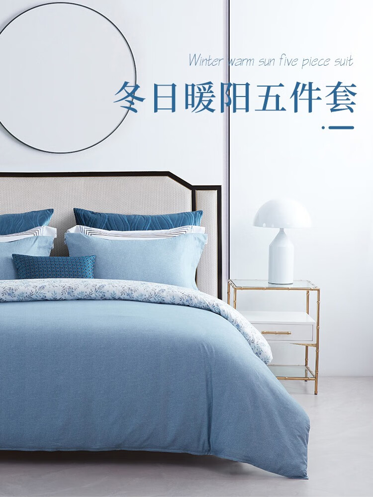 梦洁纯棉印花四件套：瑶叶详情2