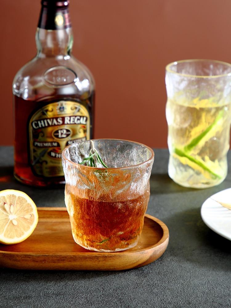 Creative Ice Glass Glass Glass Home Water Glass Cold Drink Glass Beer Glass Teacup Set Large Application Scenario