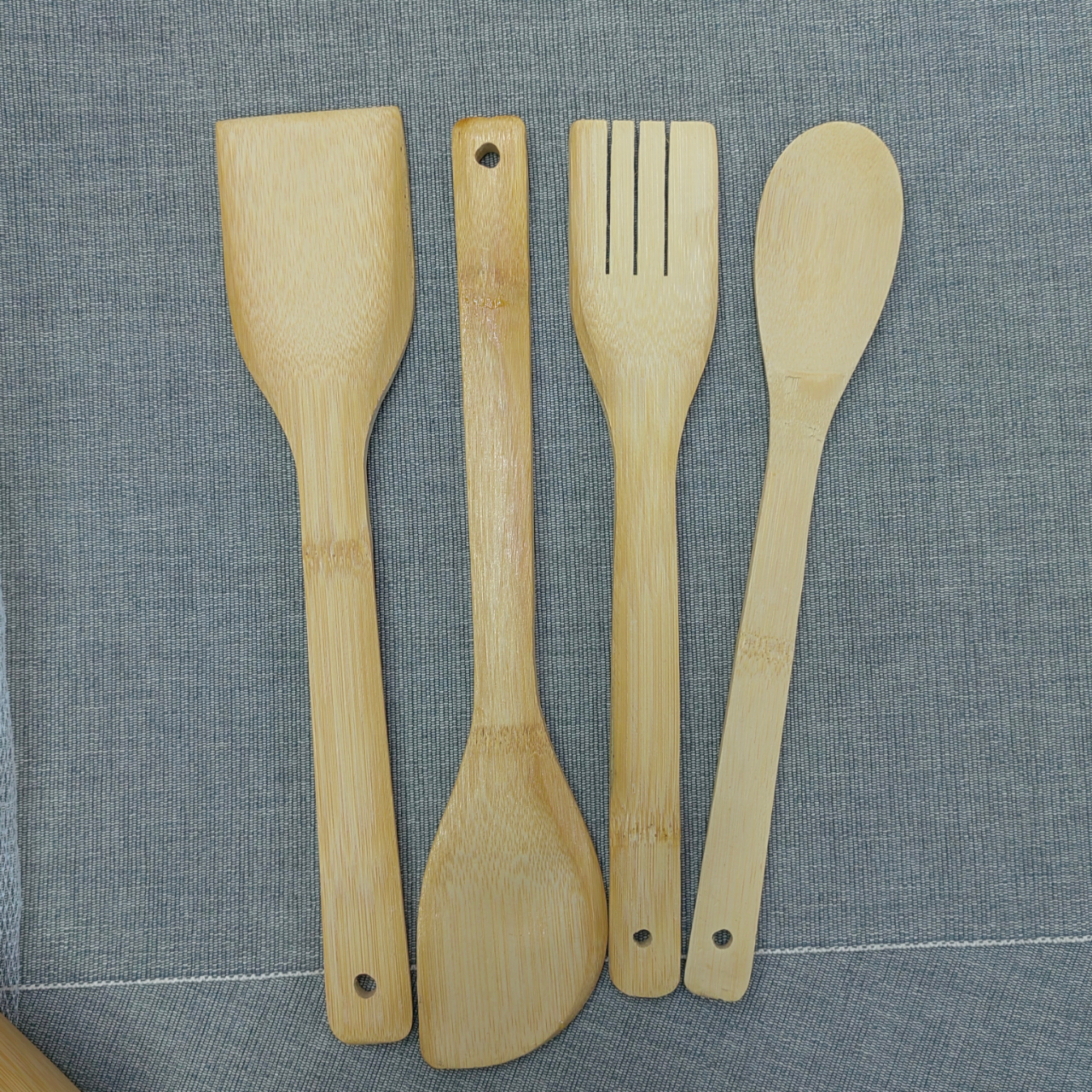 Jihao Bamboo Wood Bamboo Five-Piece Bamboo Shovel Five-Piece Bamboo Spatula Non-Stick Pot Shovel Bamboo Spoon Bamboo Rice Spoon Bamboo Slotted Spoon Bamboo Rice Spoon details Picture