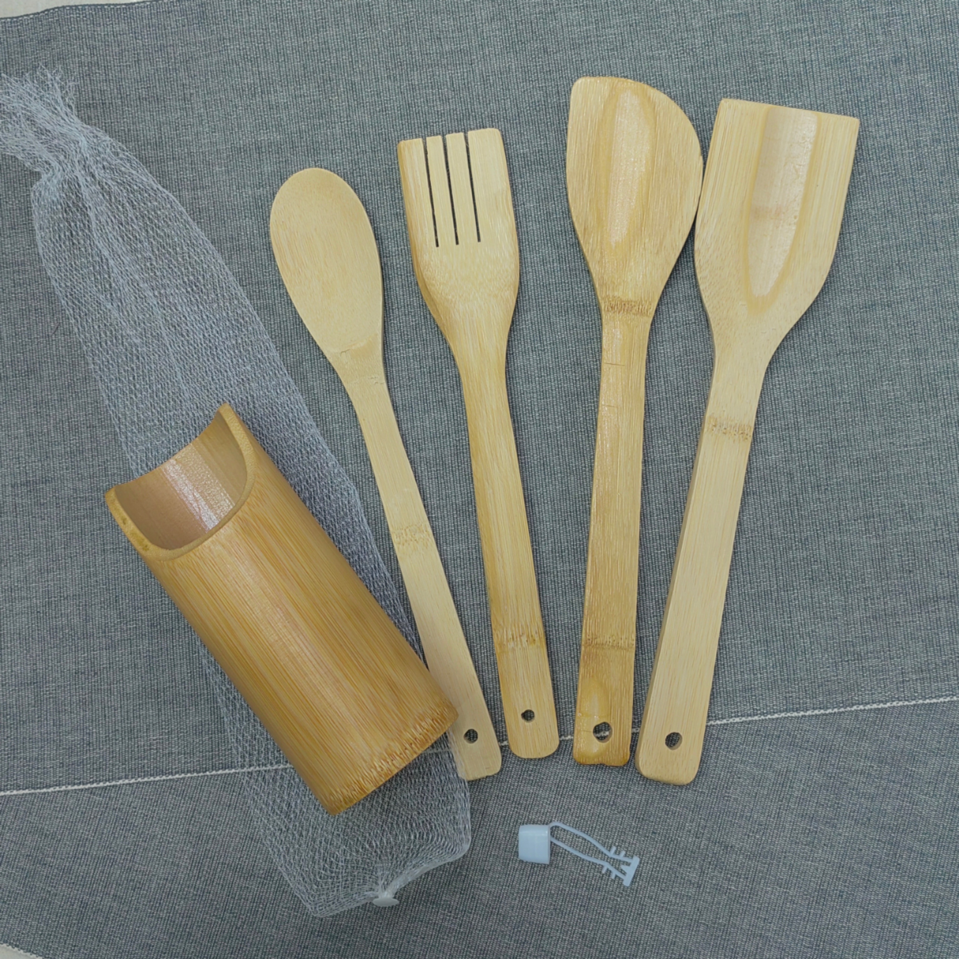 Jihao Bamboo Wood Bamboo Five-Piece Bamboo Shovel Five-Piece Bamboo Spatula Non-Stick Pot Shovel Bamboo Spoon Bamboo Rice Spoon Bamboo Slotted Spoon Bamboo Rice Spoon Specification drawing