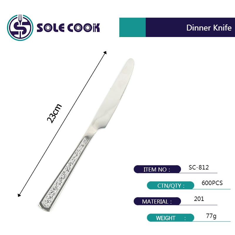 sole cook传统工艺精美SC-812系列不锈钢牛排刀叉勺餐具 酒店西餐具刀叉勺子套装详情5