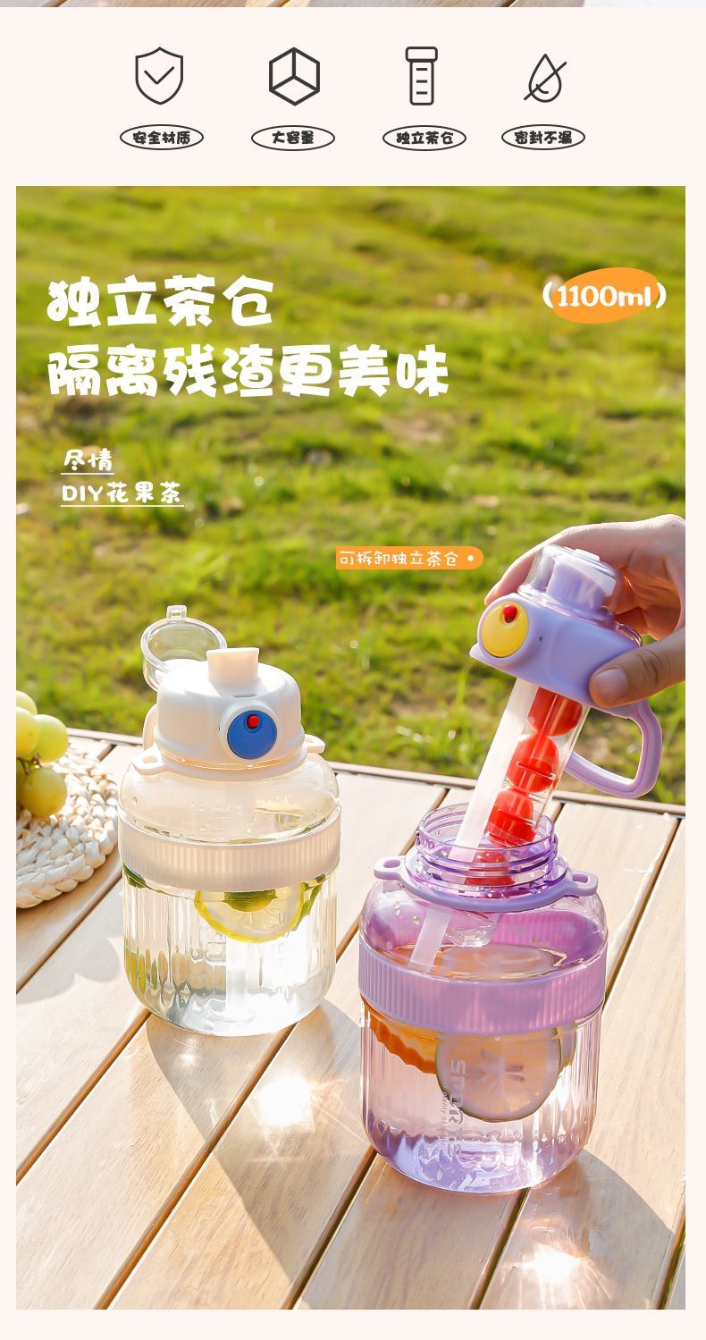 2023 New style water cup, ins High appearance level, large capacity water bottle, outdoor casual cup, portable straw cup Application Scenario