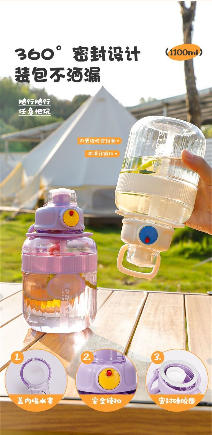 2023 New style water cup, ins High appearance level, large capacity water bottle, outdoor casual cup, portable straw cup undefined