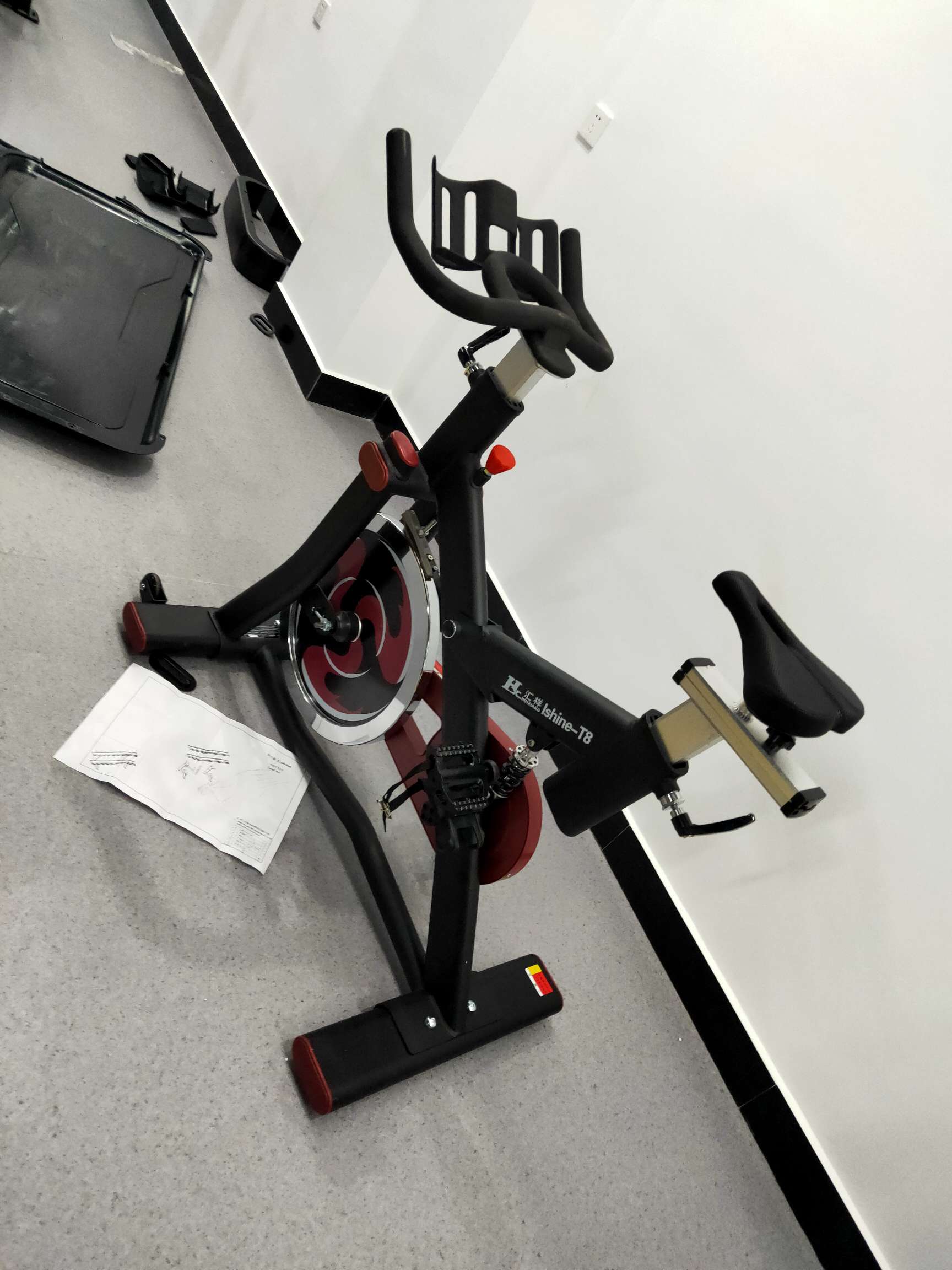 Spin Bike Exercise Bike At The Gym Specification drawing